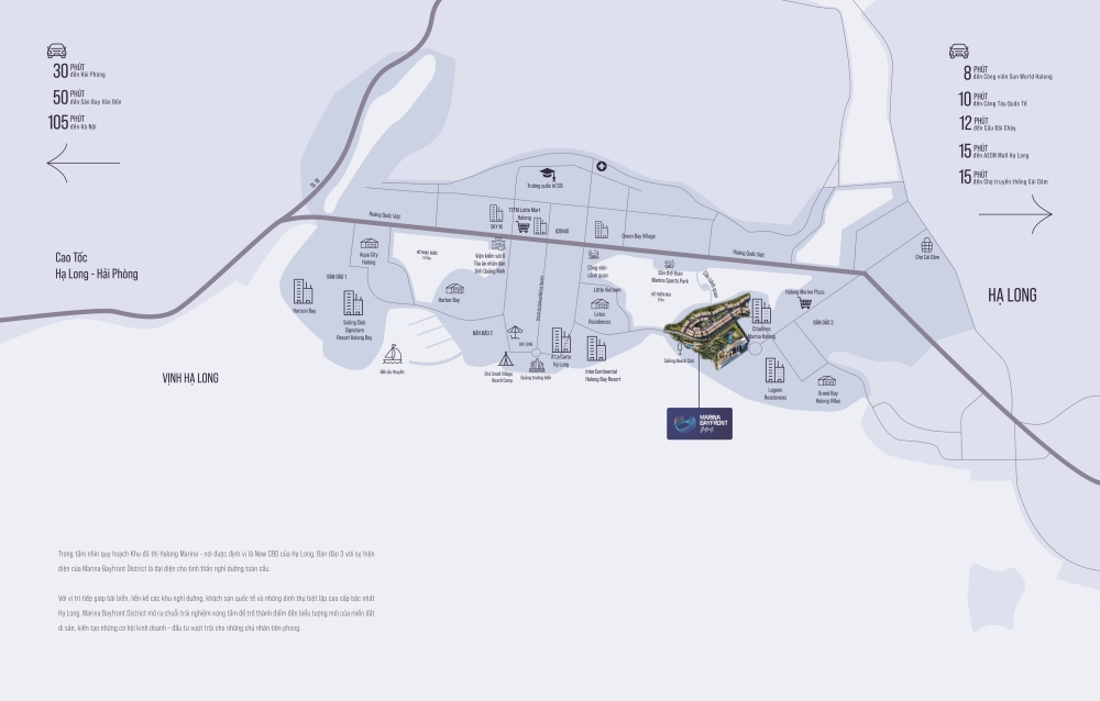 Khả năng kết nối từ vị trí dự án Vlasta Thủy Nguyên với các khu công nghiệp và khu chức năng lớn