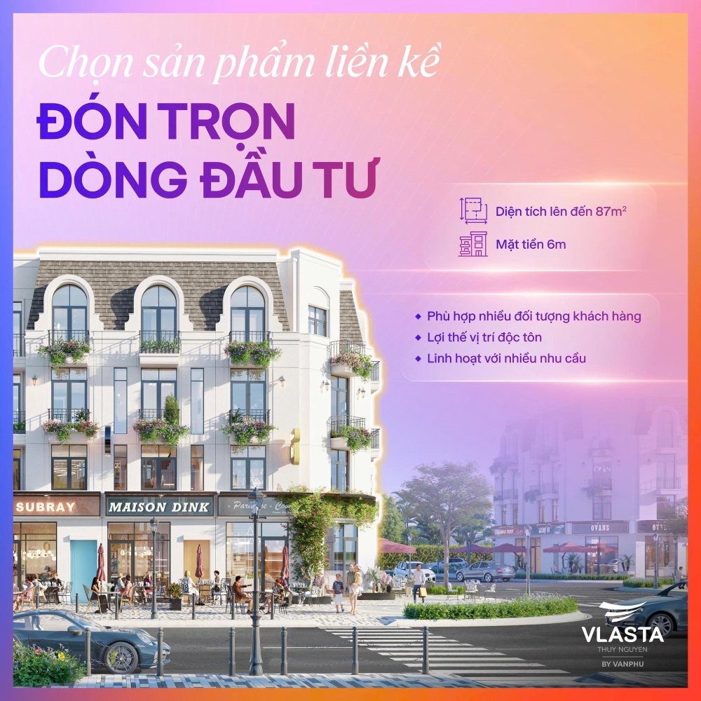Nhà liền kề tại Vlasta Thủy Nguyên Hải Phòng – Cấu trúc sản phẩm linh hoạt tạo giá trị sử dụng dài hạn