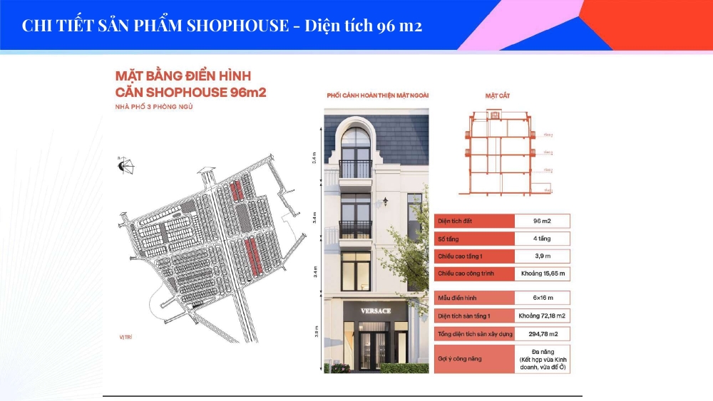 Shophouse trong cơ cấu sản phẩm tại Vlasta Thủy Nguyên: Ít về số lượng nhưng là “đòn bẩy kinh tế”