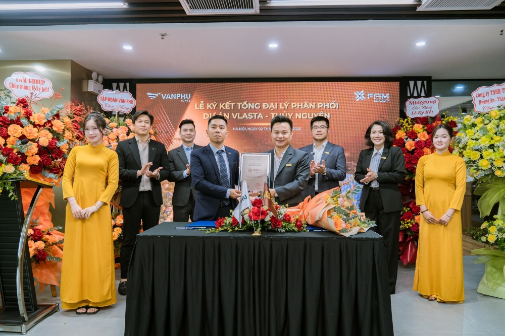 Sự đồng hành chiến lược trong lễ ký kết tổng đại lý phân phối dự án Vlasta Thủy Nguyên