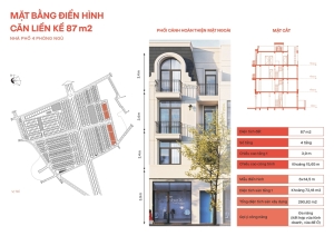 Giải mã mặt bằng căn điển hình tại Vlasta Thủy Nguyên: căn liền kề 87m²