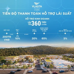 Tiến độ thanh toán dự án Vlasta Thủy Nguyên và ưu đãi hỗ trợ lãi suất 0%