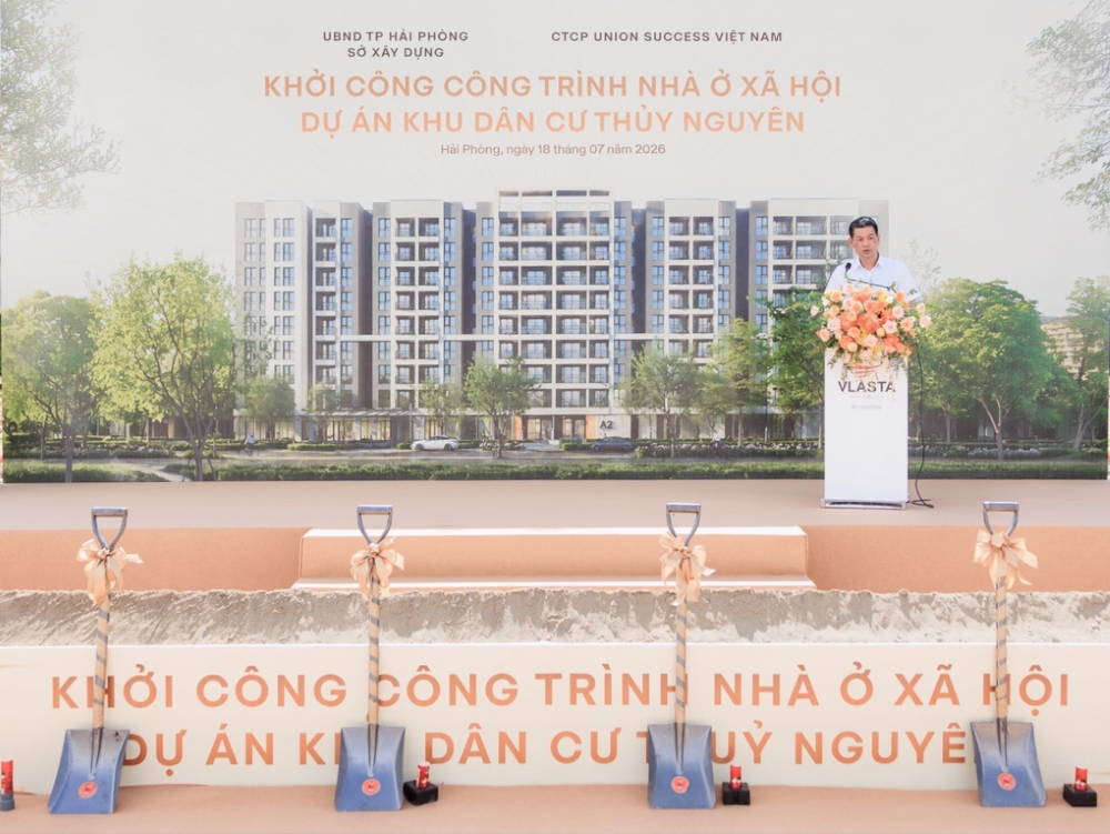 Quy mô nhà ở xã hội Vlasta Thủy Nguyên gồm 4 tòa chung cư với 928 căn hộ